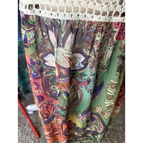 V Christina Crochet Rainbow Boho Dress Size L - Picture 3 of 5